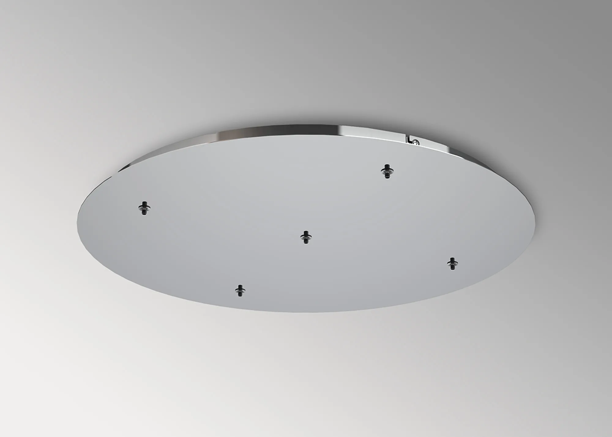 Elsa 5 Hole 600mm Round Canopy Kit Chrome M8272  Mantra Elsa Bespoke
